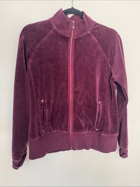 90’s Vintage Norsport Zip-Up Velour Track Suit- Deep Wine